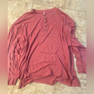 Free people oversized longing sleeve shirt
